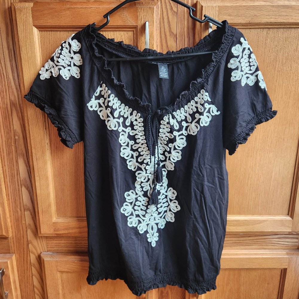 NWOT INC Women's Black Top Size XL | Vintage